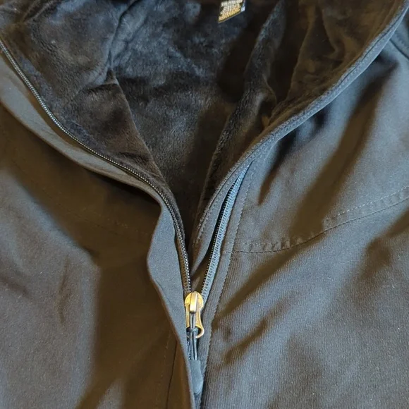 Kirkland Ladies Soft Shell Black Hooded Jacket Size XXL So Soft Inside Like New - Picture 5 of 7